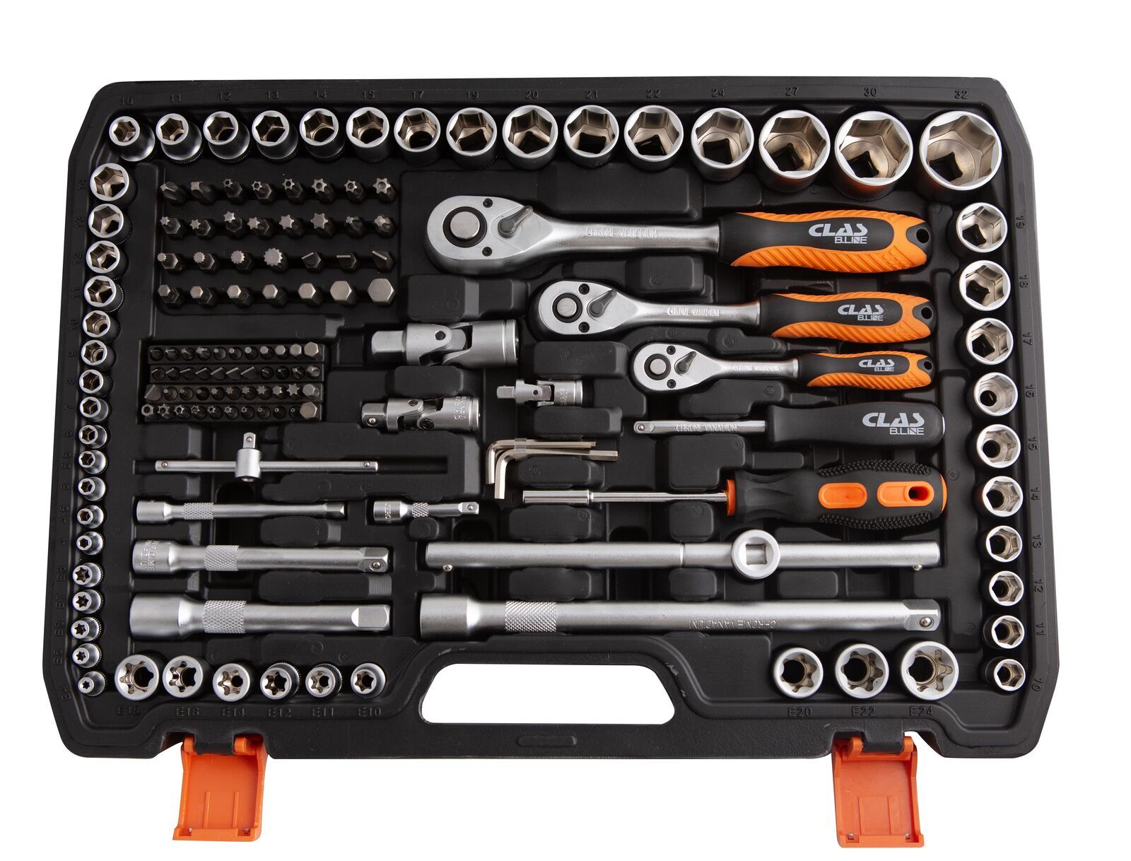 COFFRET D'OUTILS 1/4"-3/8"-1/2" (216pcs) - CLAS OS 3285BL – Image 4